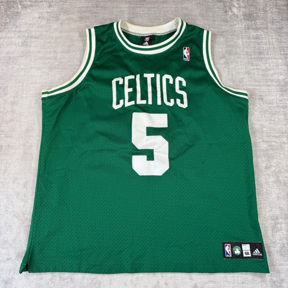 Adidas Boston Celtics Jersey Mens 56 Green Kevin Garnett 5 NBA Basketball Mesh